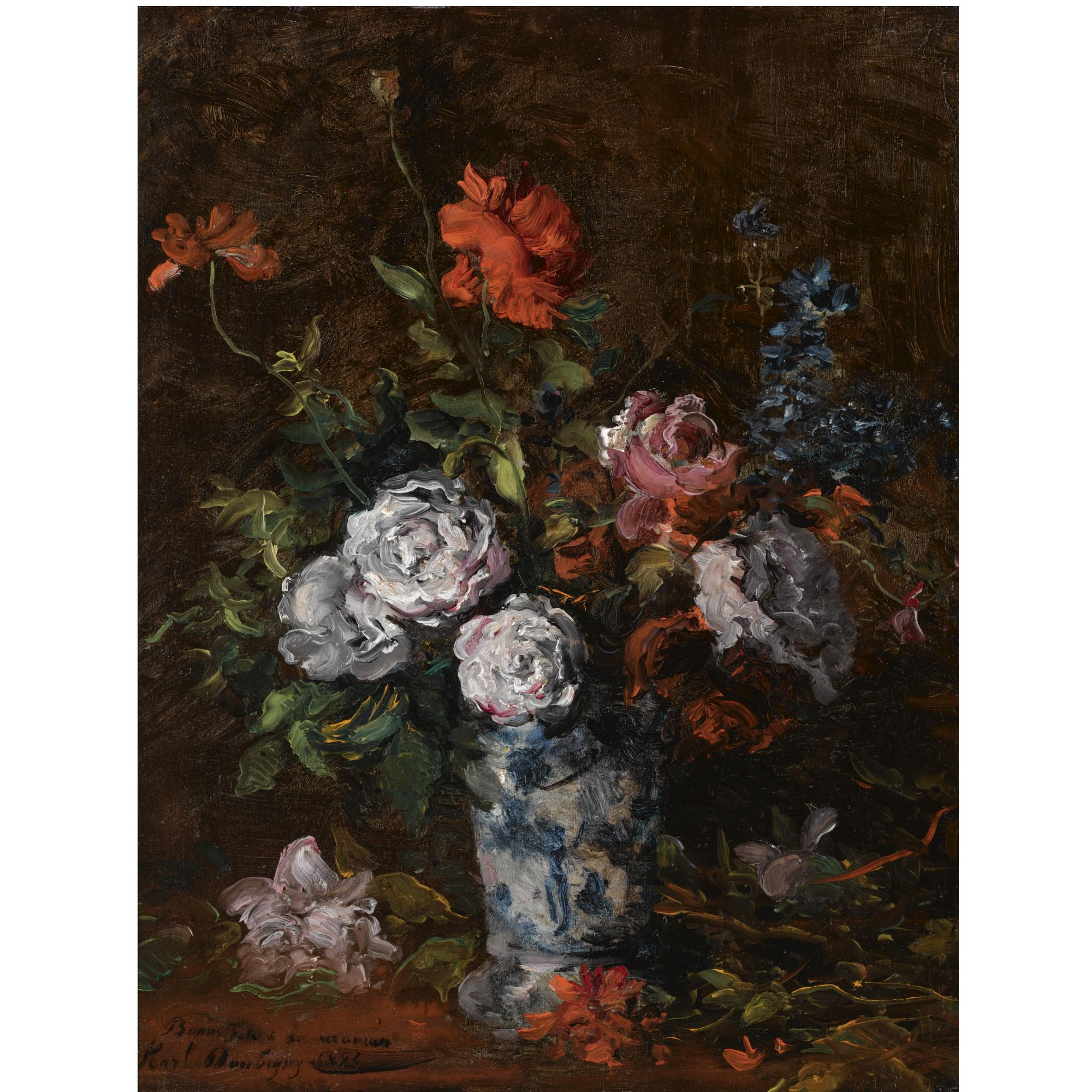 Karl-Pierre Daubigny - French A Flower Still Life