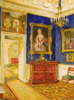 Karl Purrmann - Schlossinterieur der Residenz in Stuttgart.