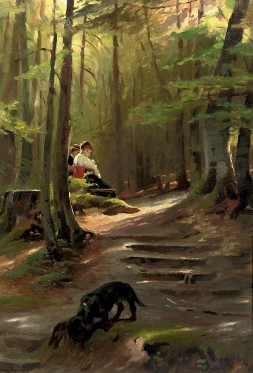 Karl Raupp - The nosy Dachshound: a sunny spot in the woods