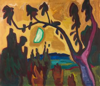 Karl Schmidt-Rottluff - „Baum und Mond“
