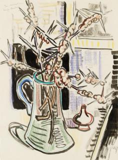 Karl Schmidt-Rottluff - Blumenstilleben mit Glaskrug