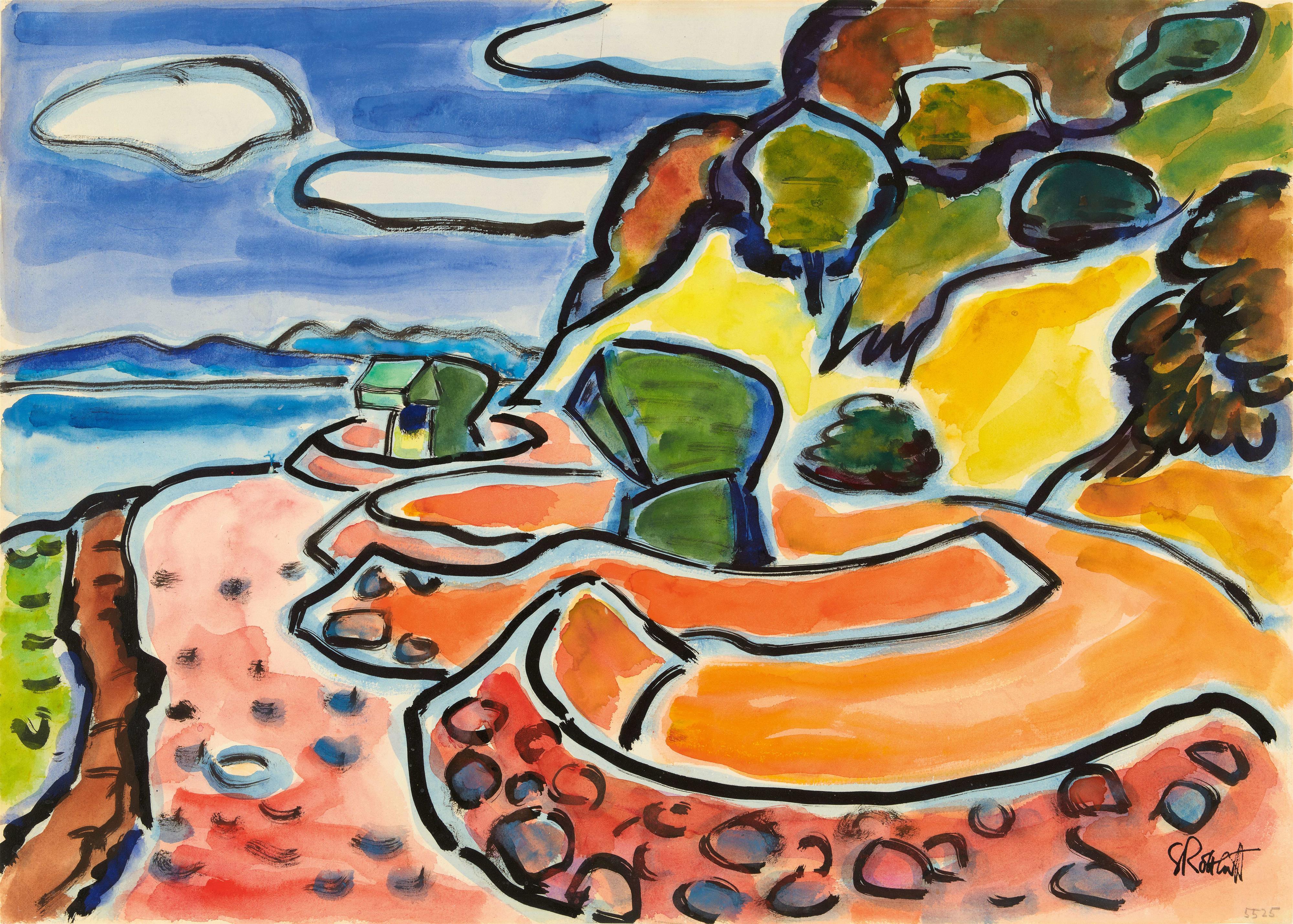 Karl Schmidt-Rottluff - Burgen am Strand