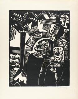Karl Schmidt-Rottluff - Christus flucht dem Feigenbaum