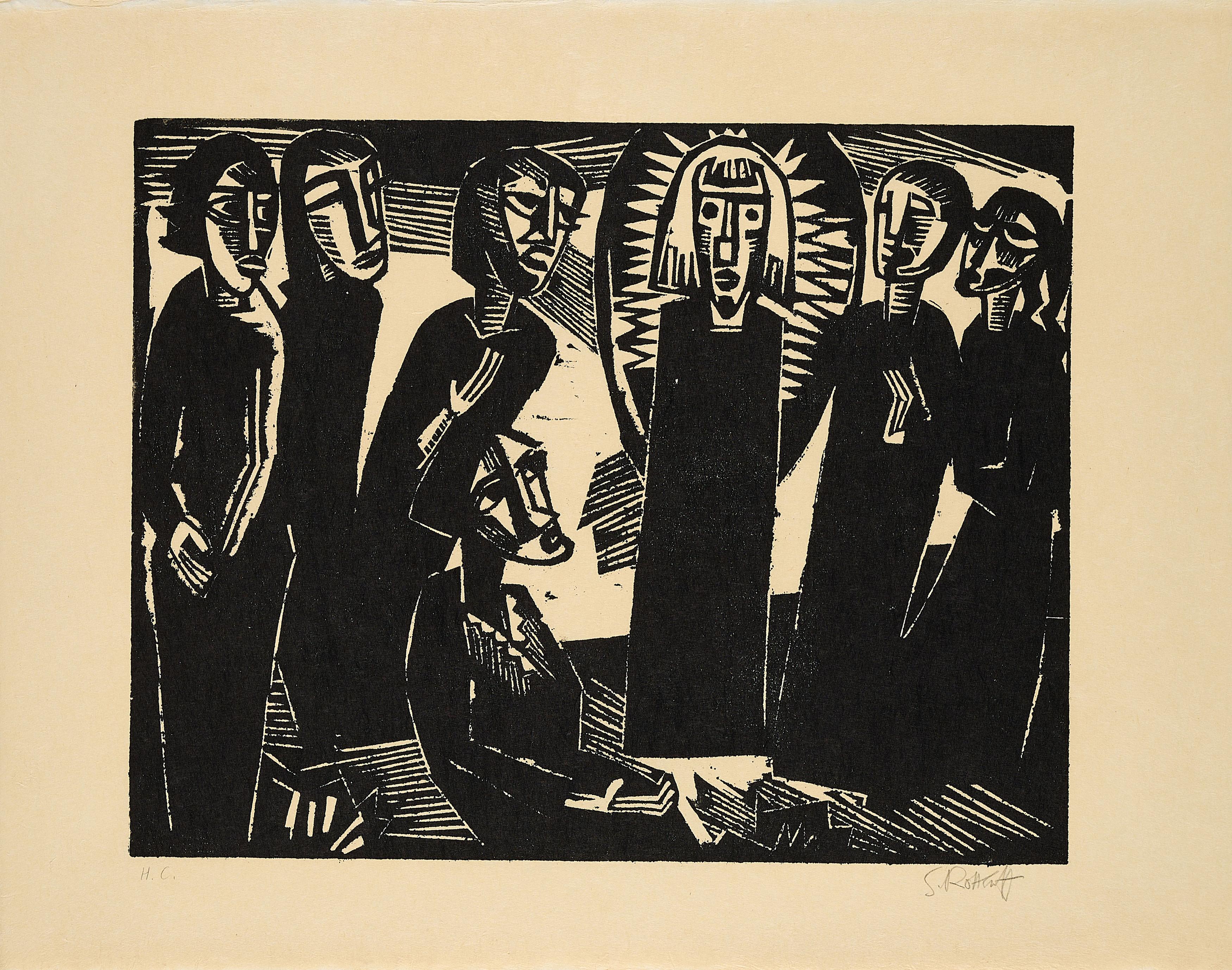 Karl Schmidt-Rottluff - Christus unter den Frauen.