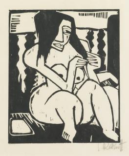 Karl Schmidt-Rottluff - Frau Mit Aufgelösten Haar (Schapine 123; Wietek 72)
