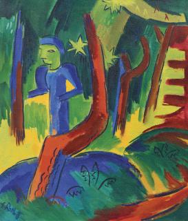 Karl Schmidt-Rottluff - Frau und Wald