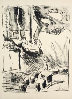 Karl Schmidt-Rottluff - II. Kestner-Mappe: Fischer, Eckart von Sydow - Verlag Ludwig Ey, Hannover, 1923 (Söhn 71302; Schapire L 99 - 103, 105, G 77, 78)