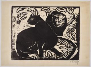 Karl Schmidt-Rottluff - Katzen Ii