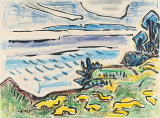 Karl Schmidt-Rottluff - Landschaft am Meer