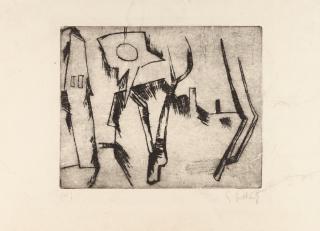 Karl Schmidt-Rottluff - Landschaft mit Sonne und kahlen Bäumen