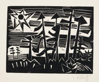 Karl Schmidt-Rottluff - Russische Landschaft (Schapire H230)