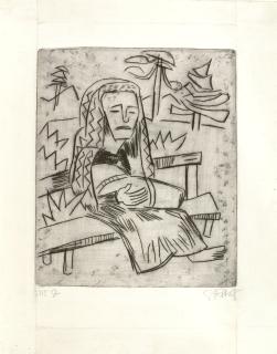 Karl Schmidt-Rottluff - Russische Madonna.