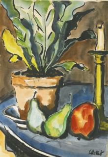 Karl Schmidt-Rottluff - Stillleben Mit Kerzenleuchter (Still Life With Candlestick)