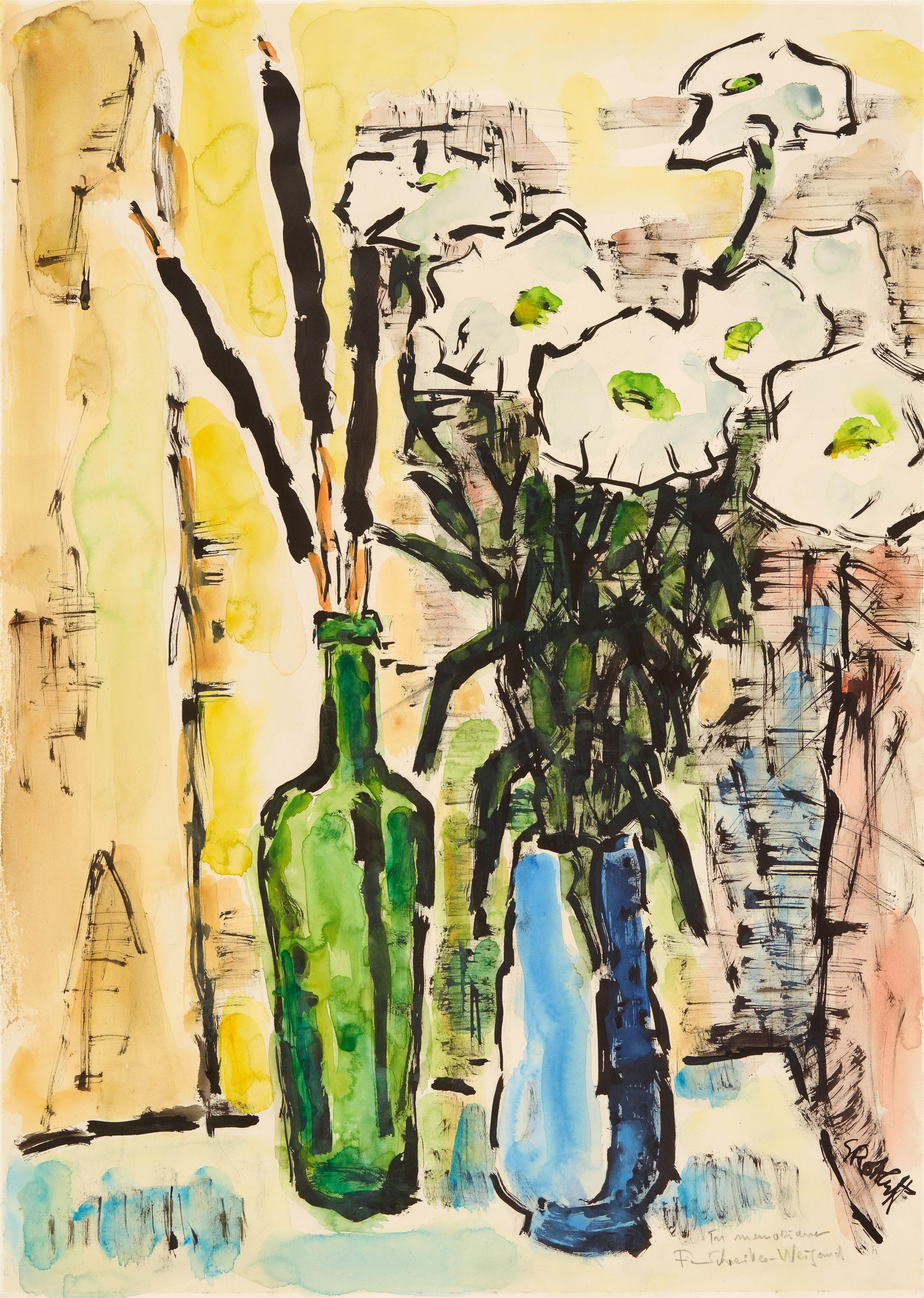 Karl Schmidt-Rottluff - Stillleben mit Rohrkolben