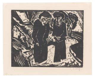 Karl Schmidt-Rottluff - Trauernde Am Strand