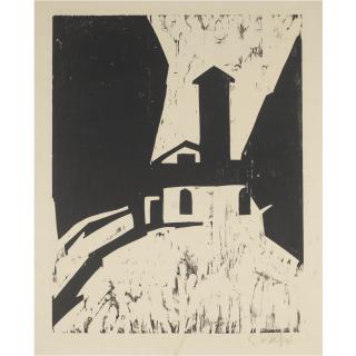 Karl Schmidt-Rottluff - Villa Mit Turm (Schapire 68)