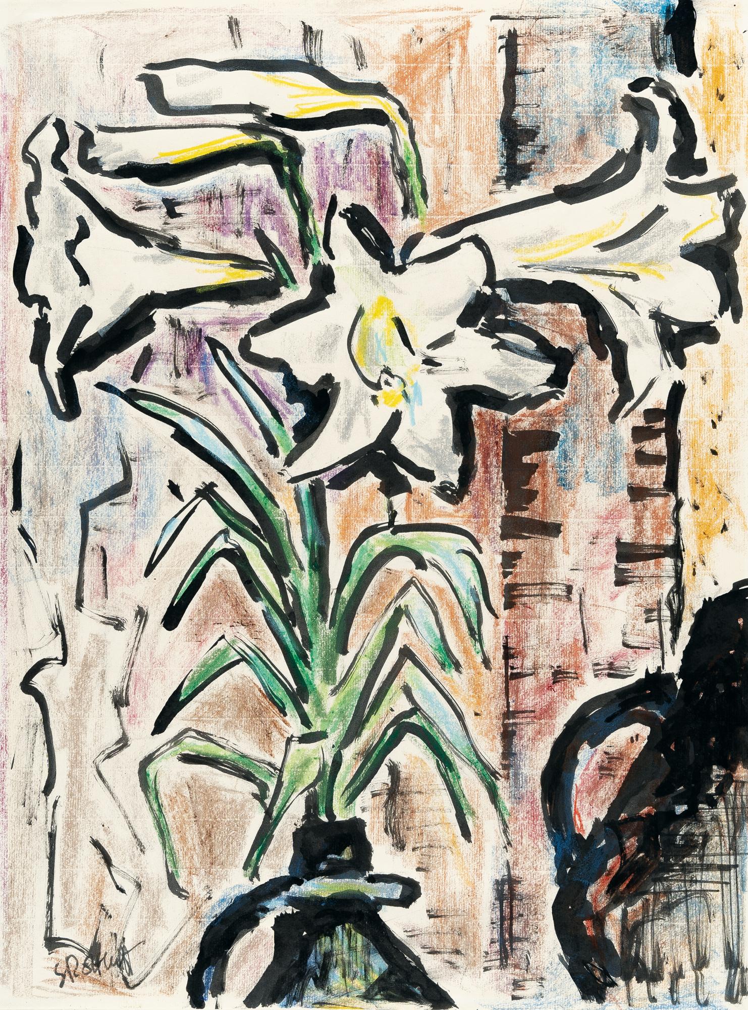 Karl Schmidt-Rottluff - „Weiße Lilien“