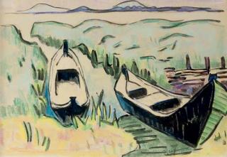 Karl Schmidt-Rottluff - Zwei Ruderboote