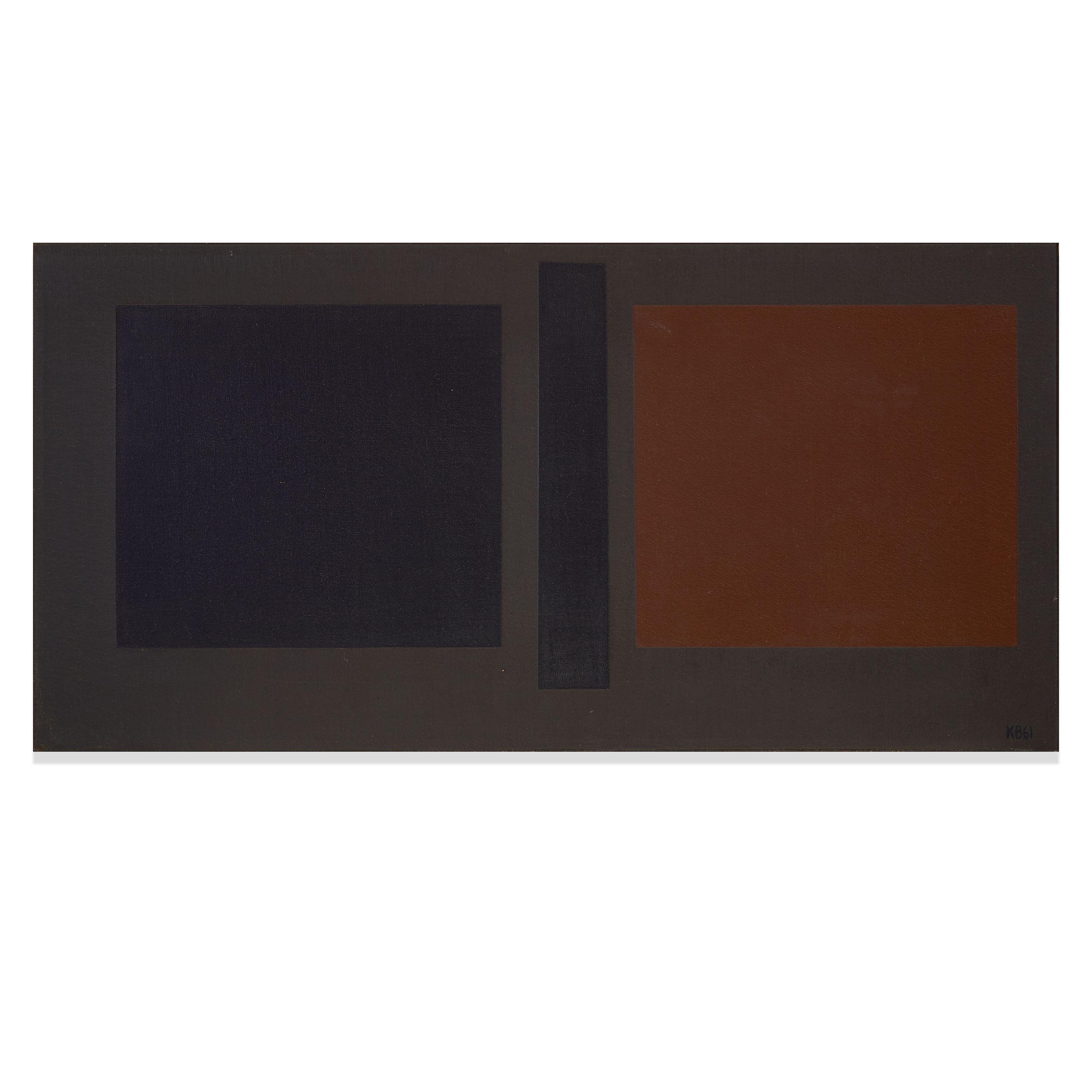 Karl Stanley Benjamin - Squares – Umber and Black, 1961