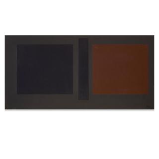 Karl Stanley Benjamin - Squares – Umber and Black, 1961