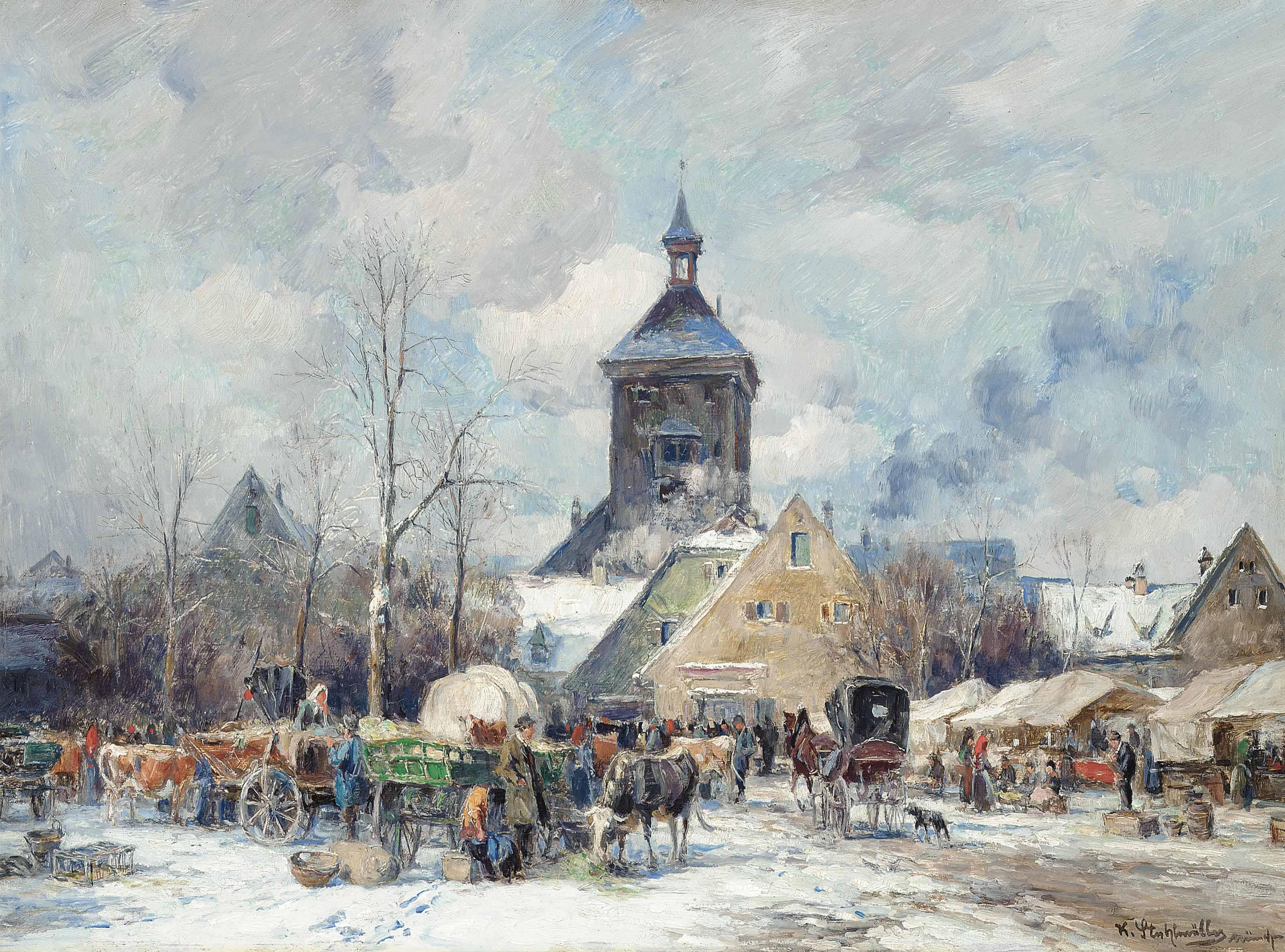 Karl Stuhlmüller - A winter market
