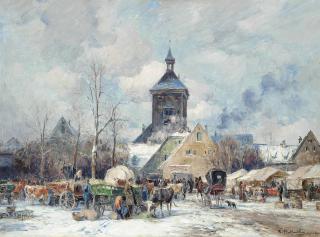 Karl Stuhlmüller - A winter market