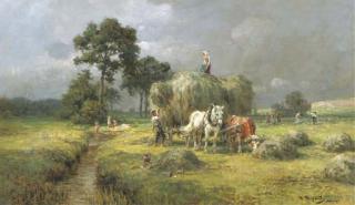 Karl Stuhlmüller - Working the land in late summer