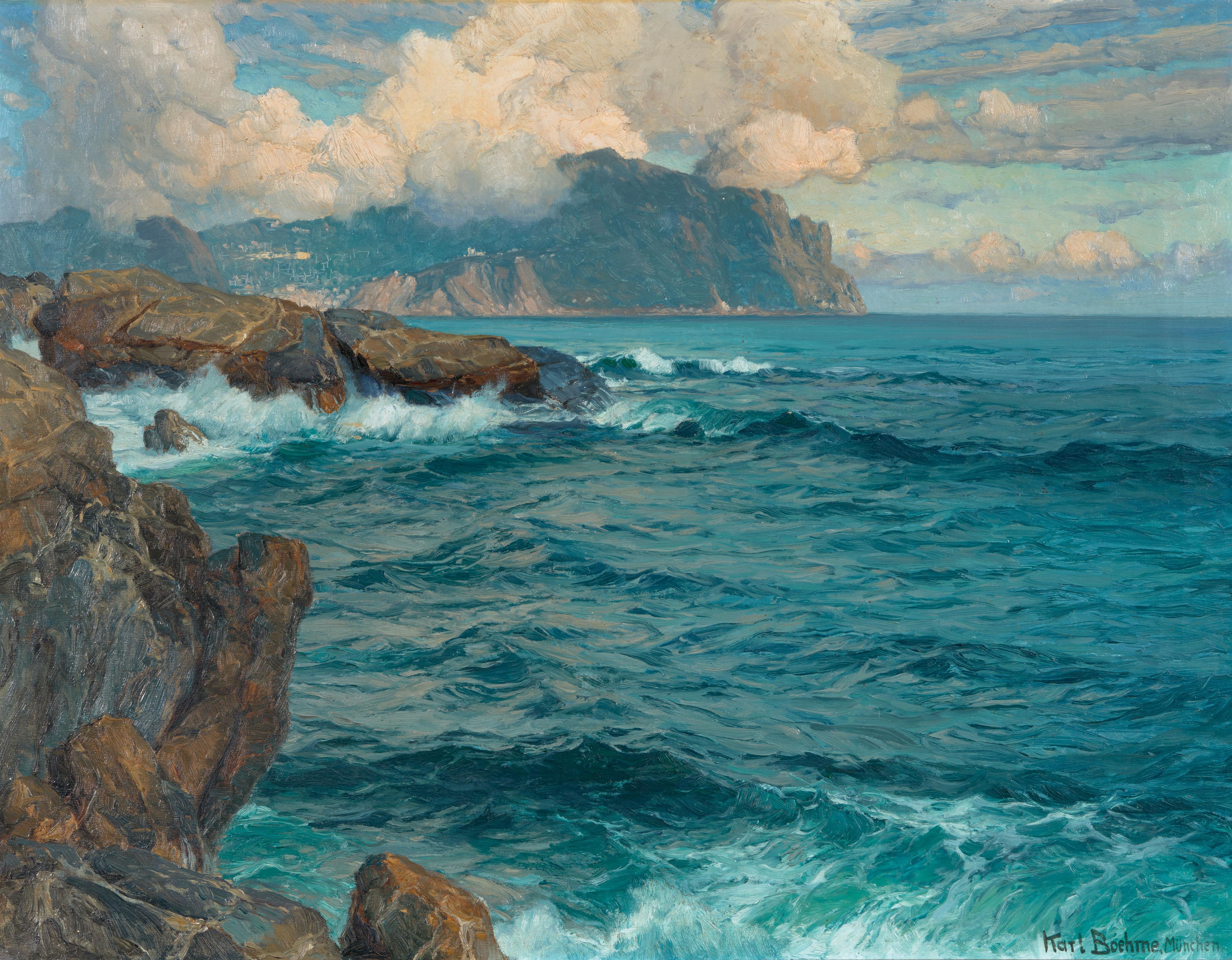Karl Theodor Boehme - Abendwolken in Nervi