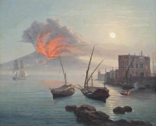 Karl Wilhelm Gotzloff - The eruption of Vesuvius, 1 May 1855