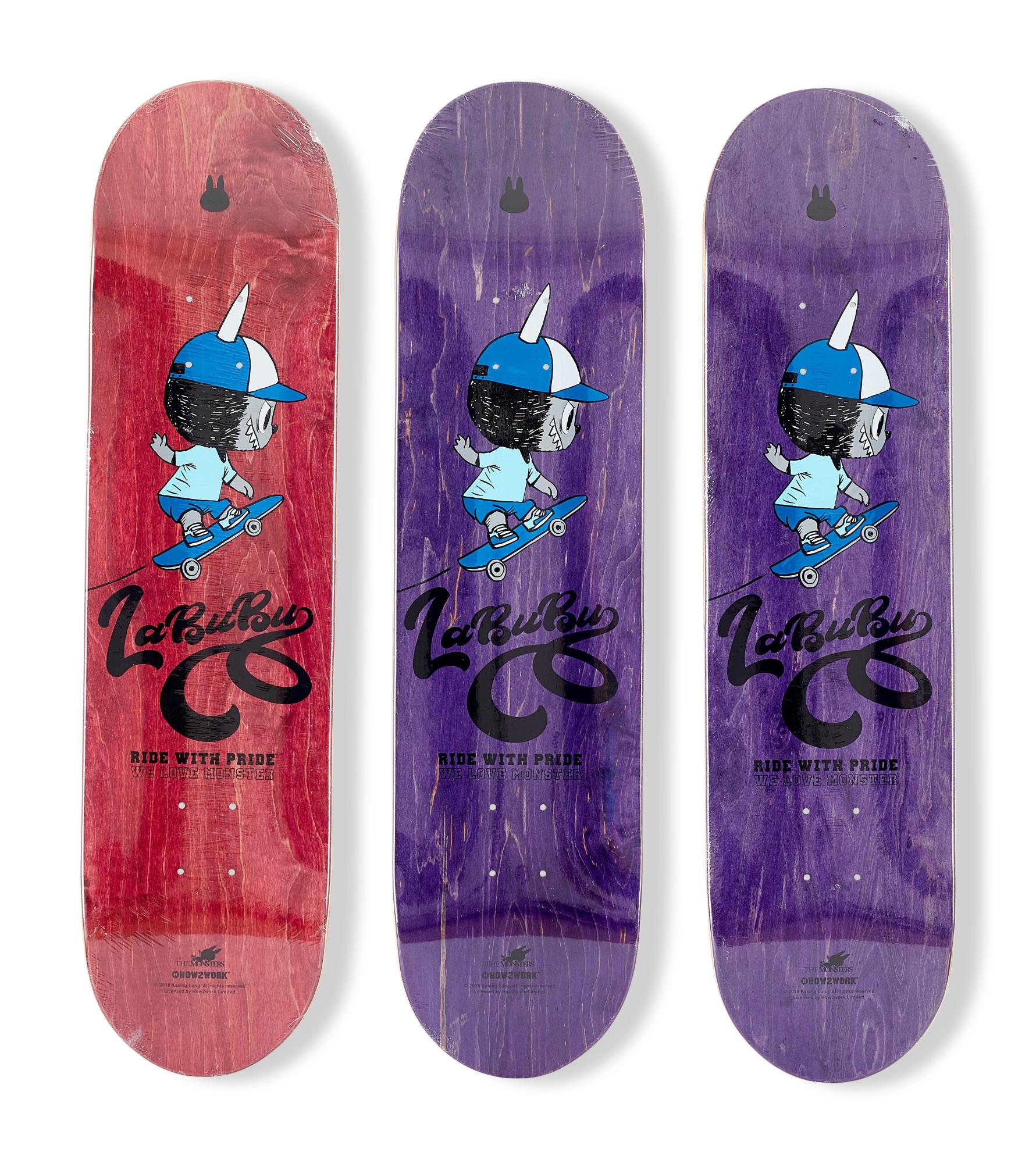 Kasing Lung - Labubu Ride With Pride Skateboard Decks (Set Of Three)