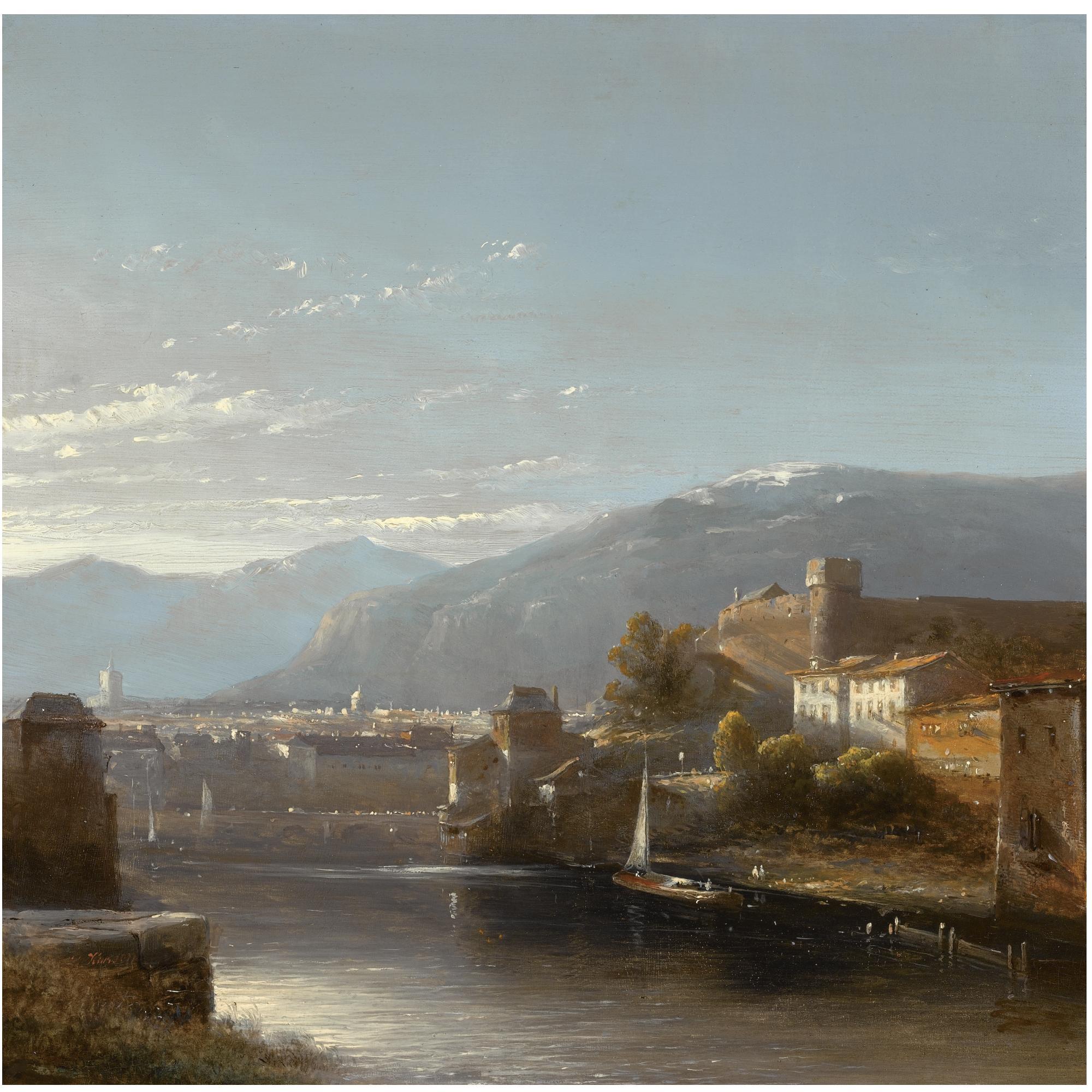 Kasparus Karsen - Dutch A View Of A Waterside Town