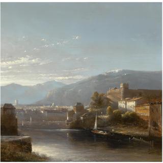 Kasparus Karsen - Dutch A View Of A Waterside Town