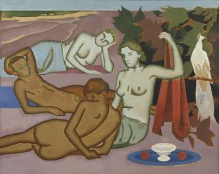 Kasper Niehaus - Four Nudes With A Bird