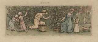 Kate Greenaway, R.I. - An illustration for the Almanack, July, 1887