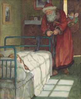 Kate Greenaway - Christmas Eve, a visit from Father Christmas