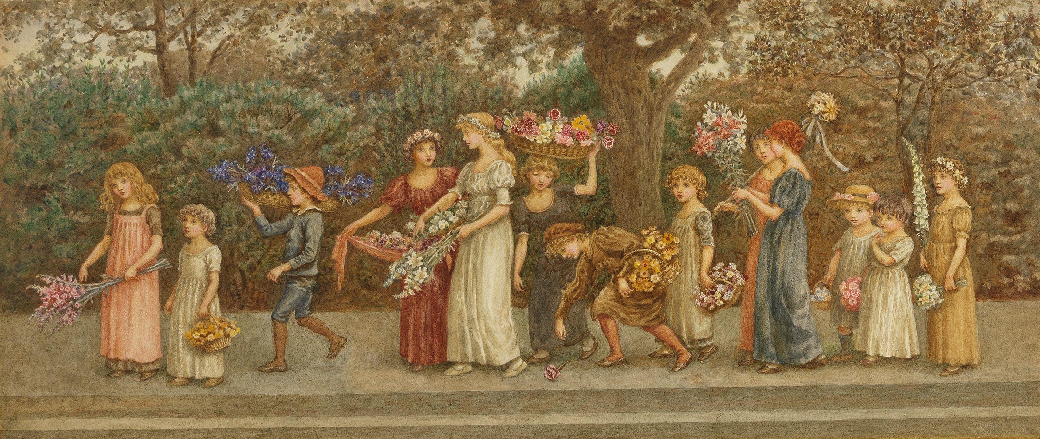 Kate Greenaway - Flower procession