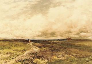 Kate Greenaway - Seated girl with orange cape