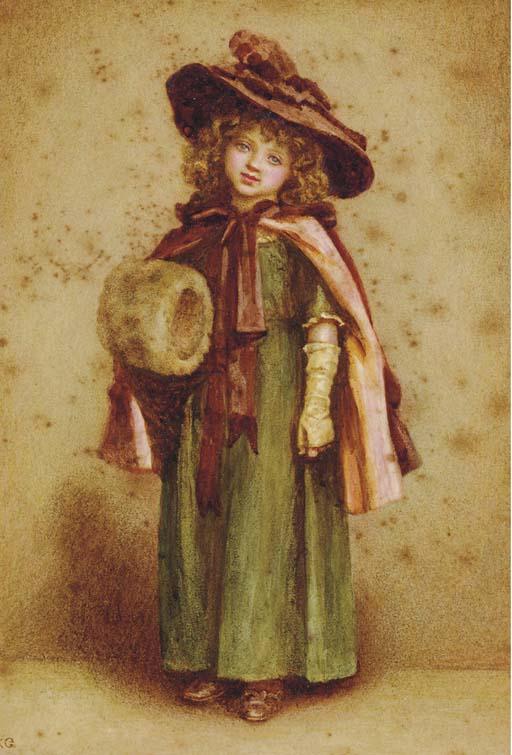 Kate Greenaway - Young Girl With A Muff