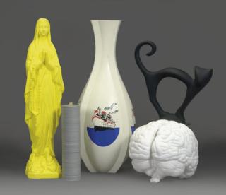 Katharina Fritsch - Brains; cat; chips; madonna and vase