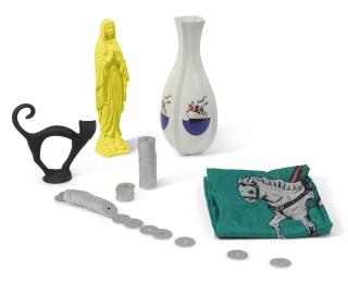 Katharina Fritsch - Cat; Vase; Madonna; Scarf; And Money