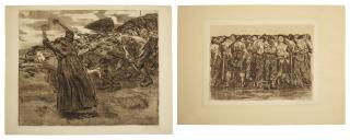 Kathe Kollwitz - Bauernkrieg (Peasant\'S War): Two Plates