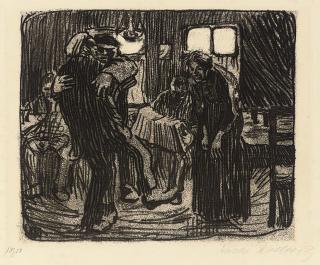 Kathe Kollwitz - Hamburger Kneipe (Knesebeck 55)