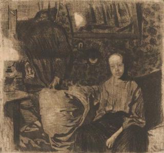 Kathe Kollwitz - Junges Paar (K. 83v)