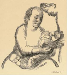 Kathe Kollwitz - Mütter gebt von euerm Überfluss! (K. 222; Kn. 227)