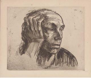 Kathe Kollwitz - Selbstbildnis (Knesebeck 171)