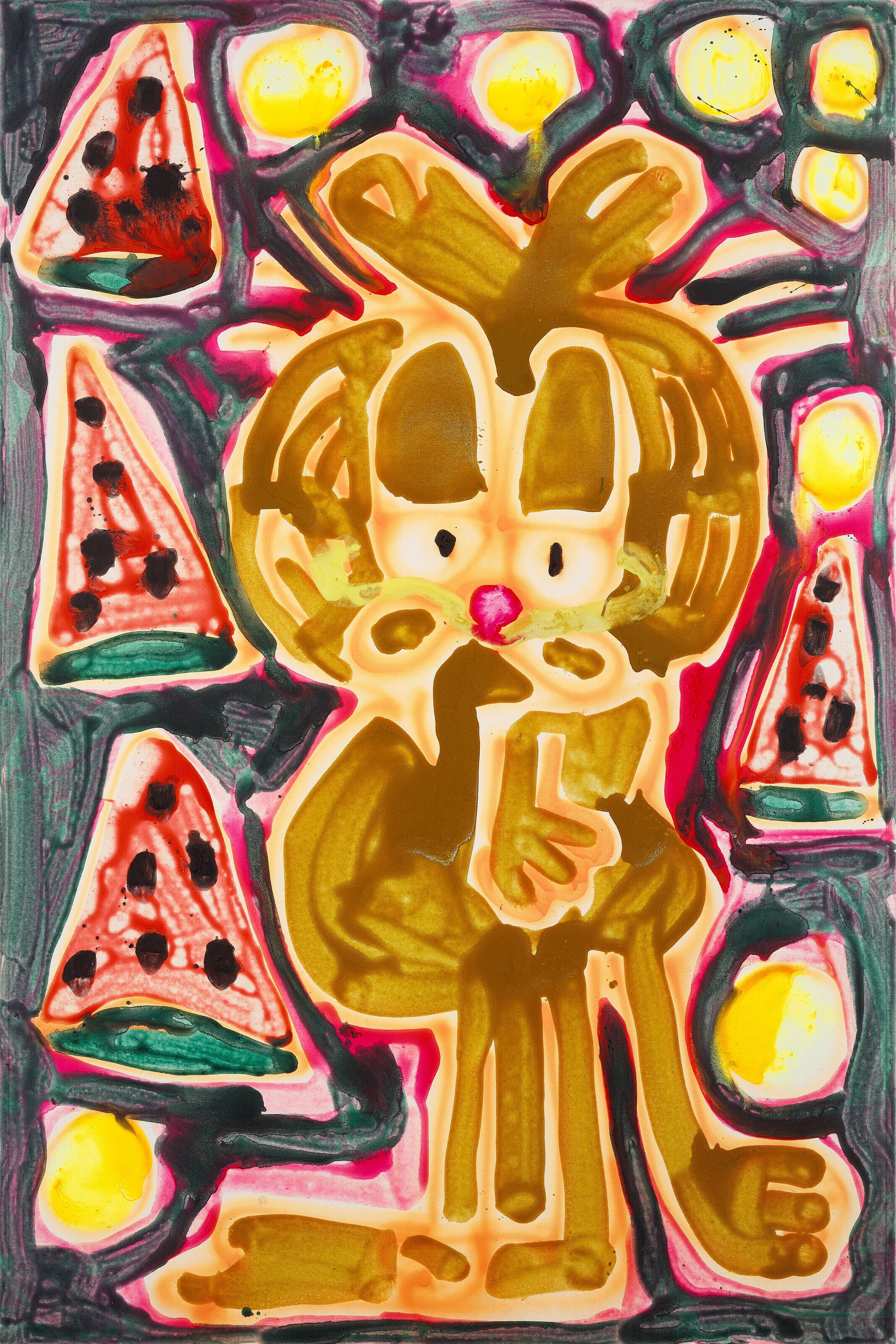 Katherine Bernhardt - Garfield Maria Disaster