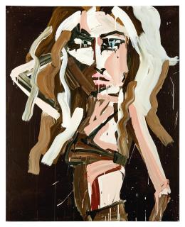 Katherine Bernhardt - Kate Moss Black Leather Straps