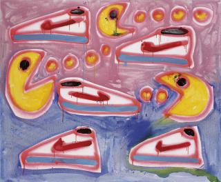 Katherine Bernhardt - Pacman and Nikes