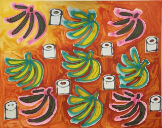 Katherine Bernhardt - Plantains, Bananas & Toilet Paper