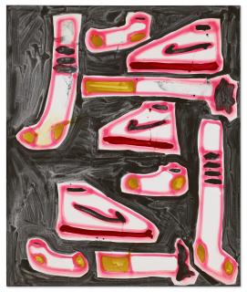 Katherine Bernhardt - Socks, Nikes, Cigarettes